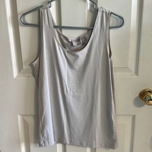 Tan Silk Tank Top